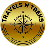 travels n treks gold compass logo