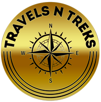 travels n treks gold compass logo